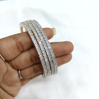 Swarnim American Diamond Bangle Set | JewelOn