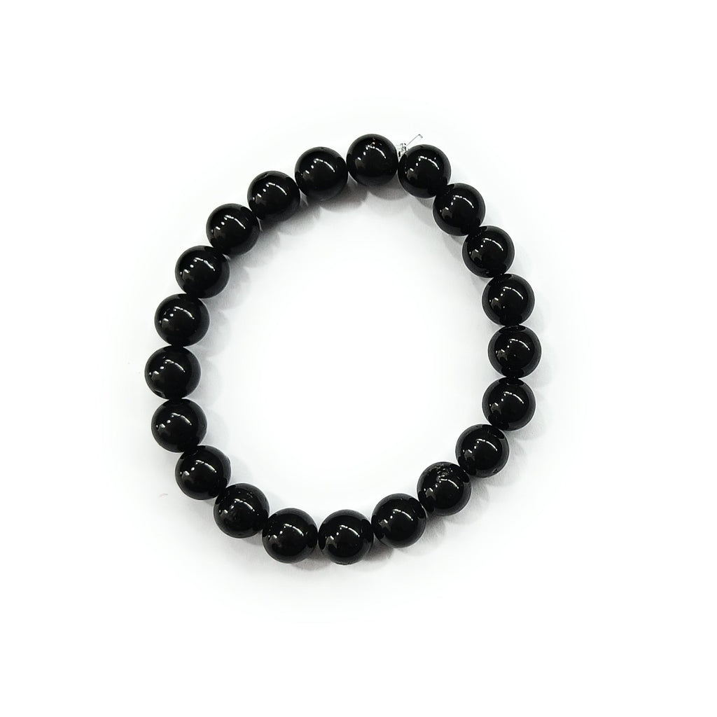 Black Obsidian 8mm Crystal Bracelet for Men and Women | JewelOn