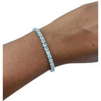 Mahira Big Diamond Tennis American Diamond Bracelet | JewelOn