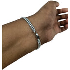 Dwitara Double Line Tennis American Diamond Bracelet | JewelOn