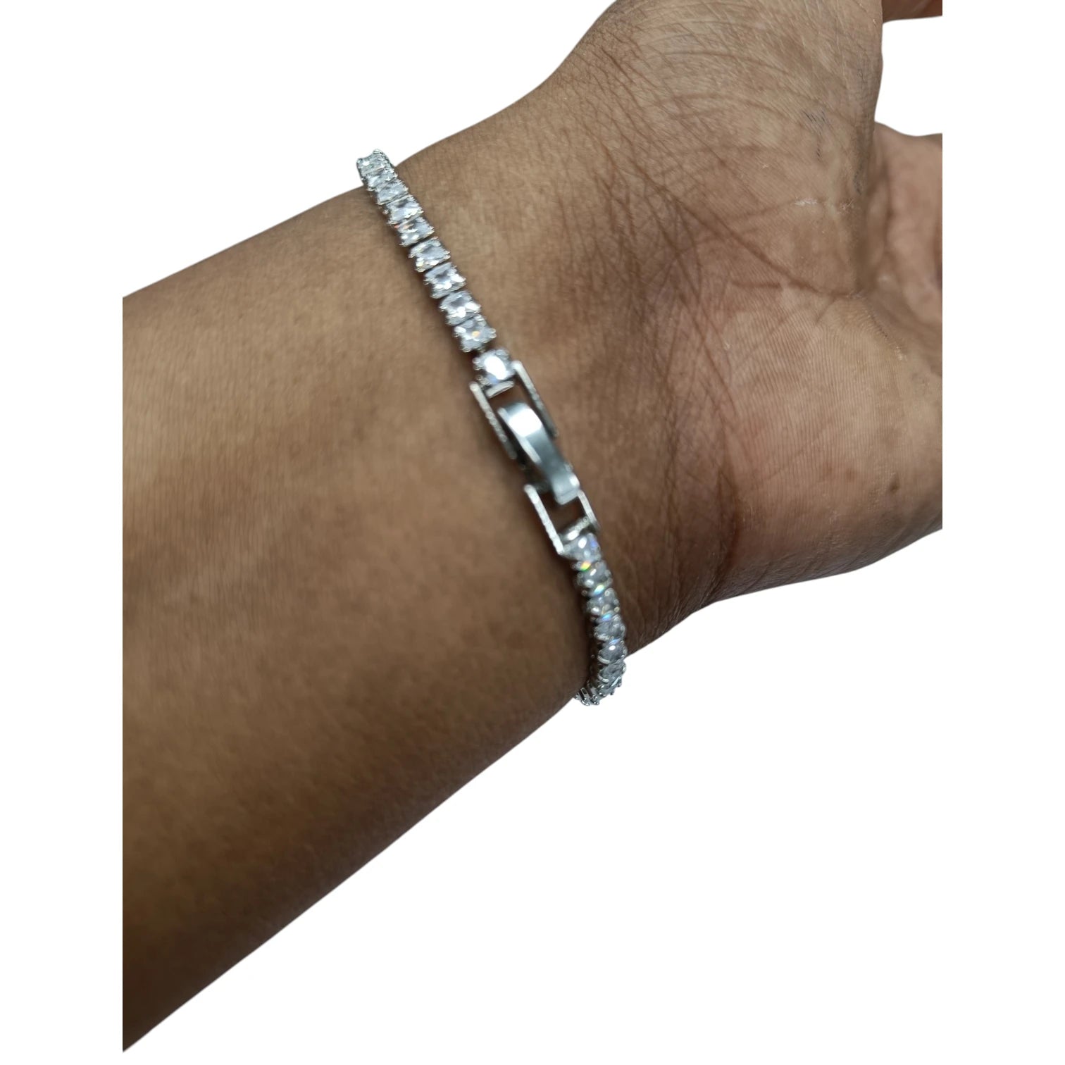 Taramani Single Line Tennis American Diamond Bracelet | JewelOn