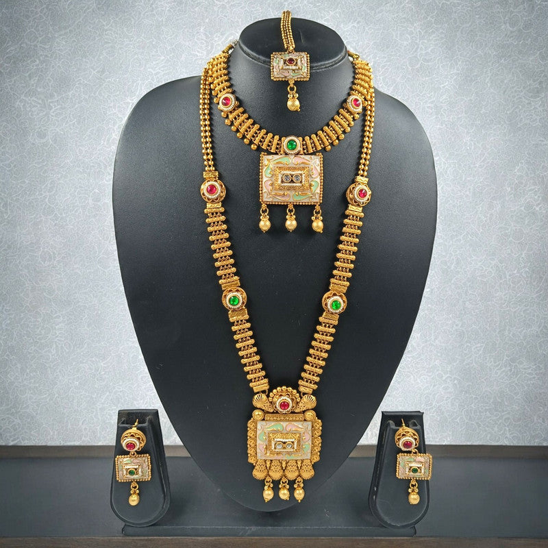 Tamraprabha Bridal Copper Double Jewellery Set | JewelOn