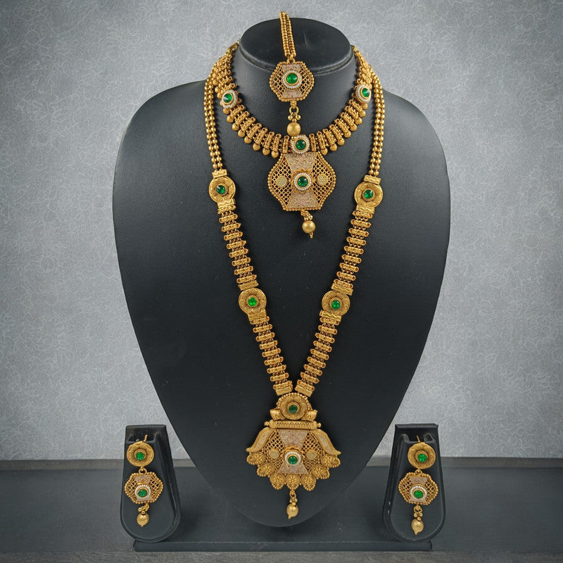 Haritavalli Bridal Copper Double Jewellery Set | JewelOn