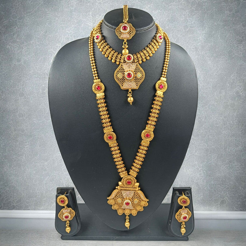 Sindoori Bridal Copper Double Jewellery Set | JewelOn