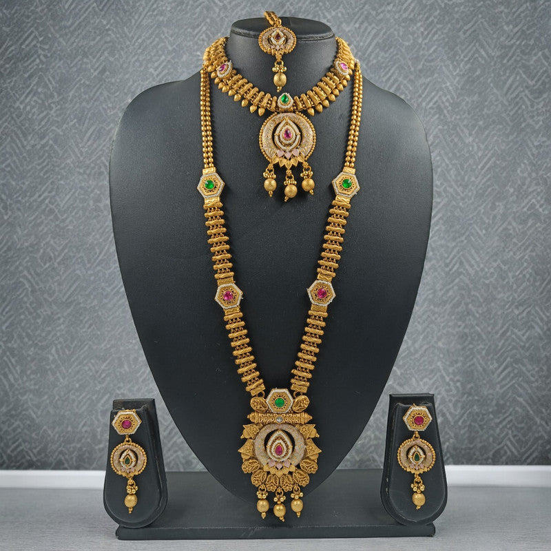 Taambravali Bridal Copper Double Jewellery Set | JewelOn