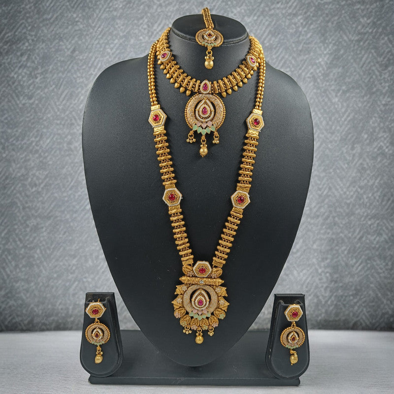 Rangshree Bridal Copper Double Jewellery Set | JewelOn