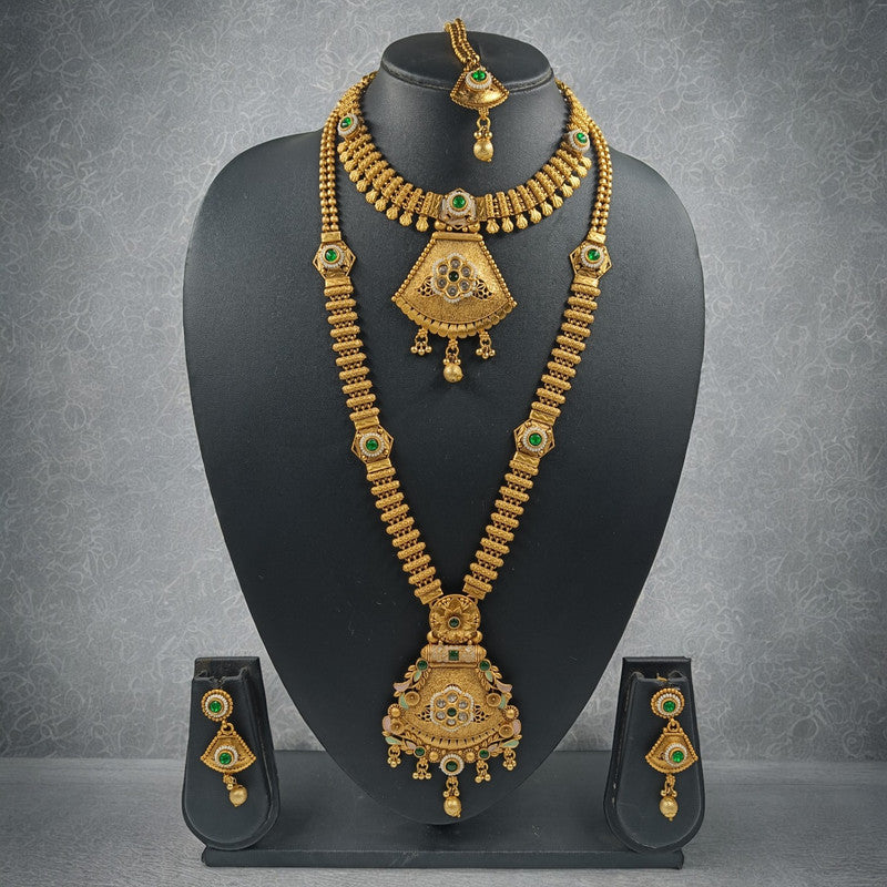Rangvalli Bridal Copper Double Jewellery Set | JewelOn