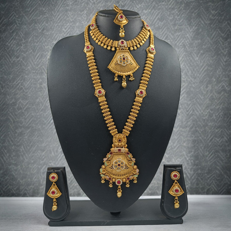Tamrabhumi Bridal Copper Double Jewellery Set | JewelOn