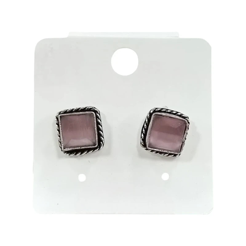Rozmara Oxidised Stud Earrings | JewelOn