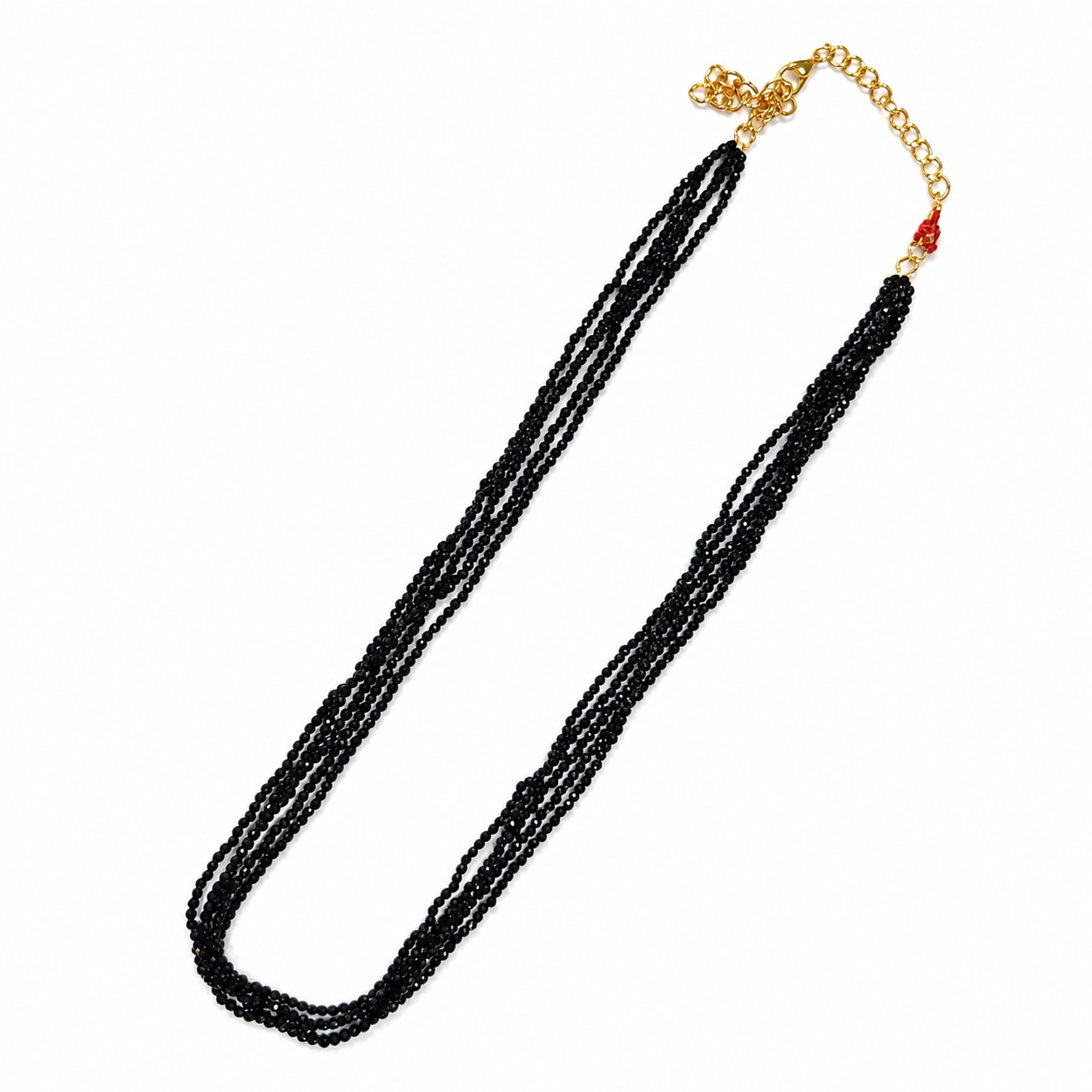 Shyamala Black Micro Crystal Beads Chain | JewelOn