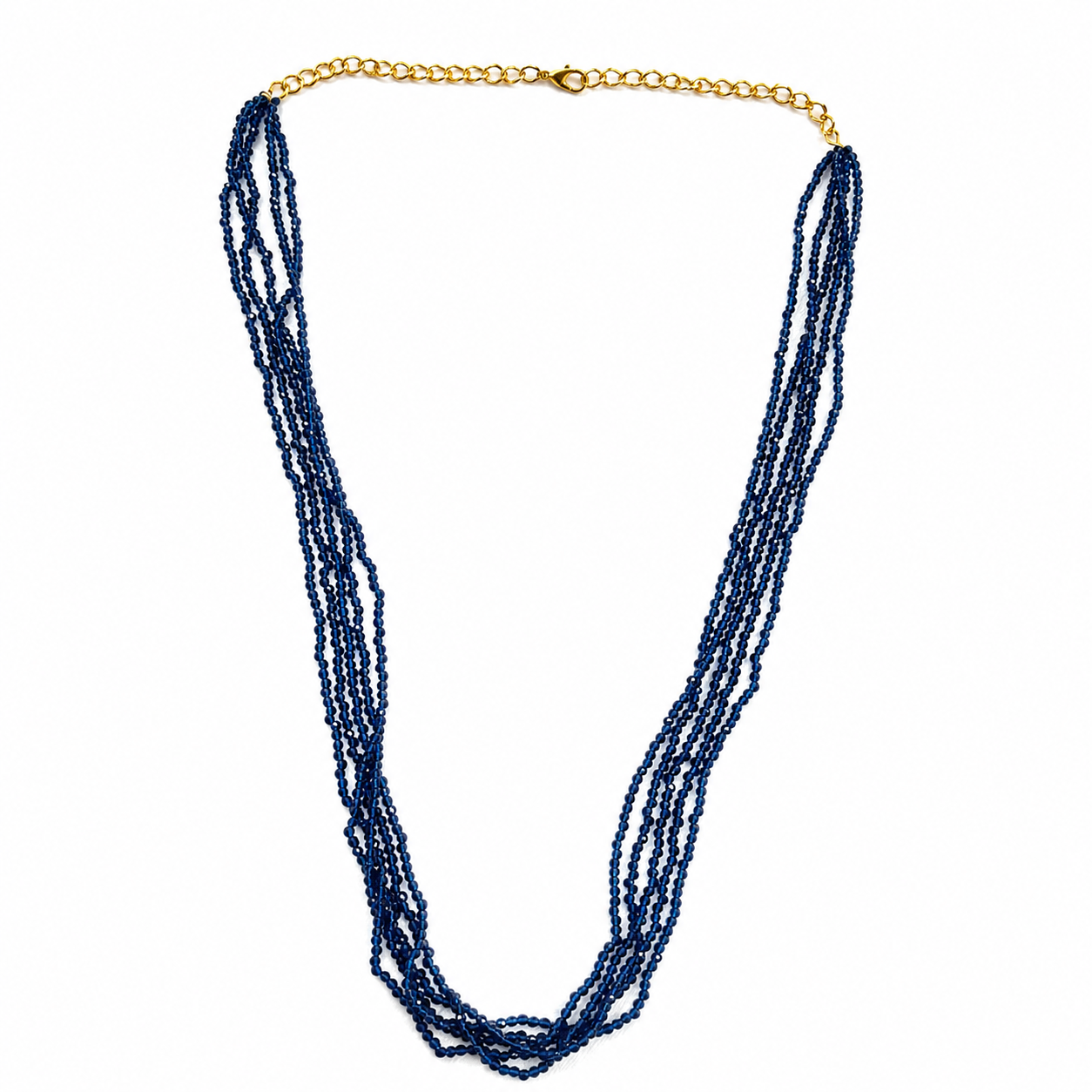 Neeldhara Blue Micro Crystal Beads Chain | JewelOn