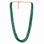 Haritika Green Micro Crystal Beads Moti Pearl Chain | JewelOn