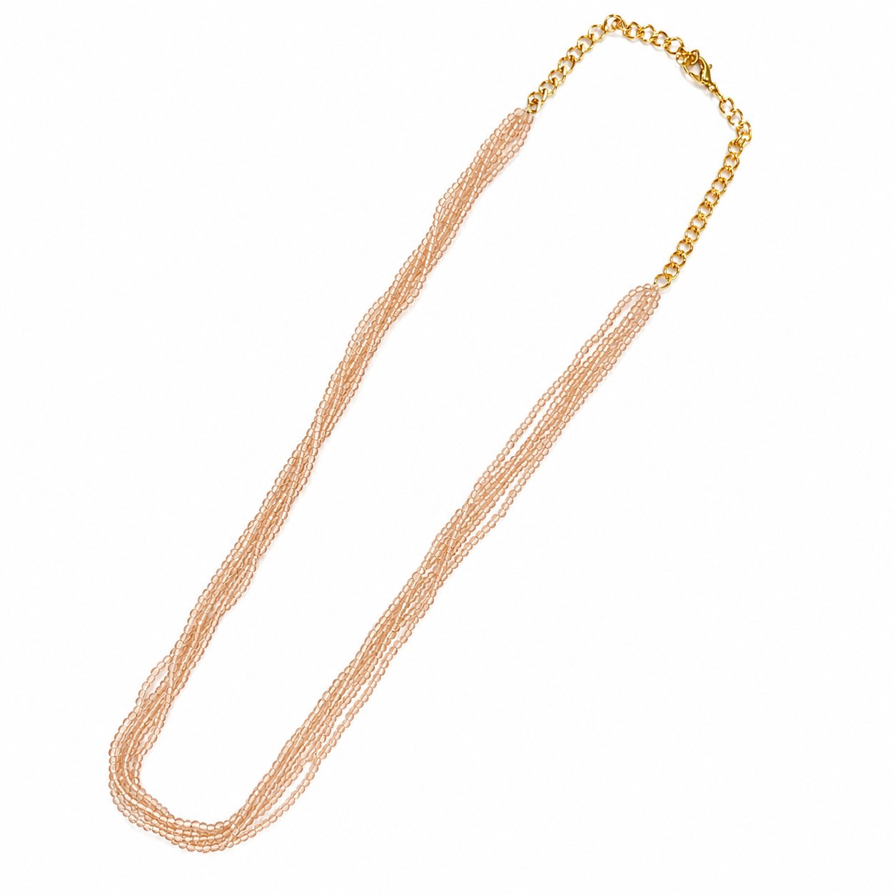 Arunika Peach Micro Crystal Beads Chain | JewelOn