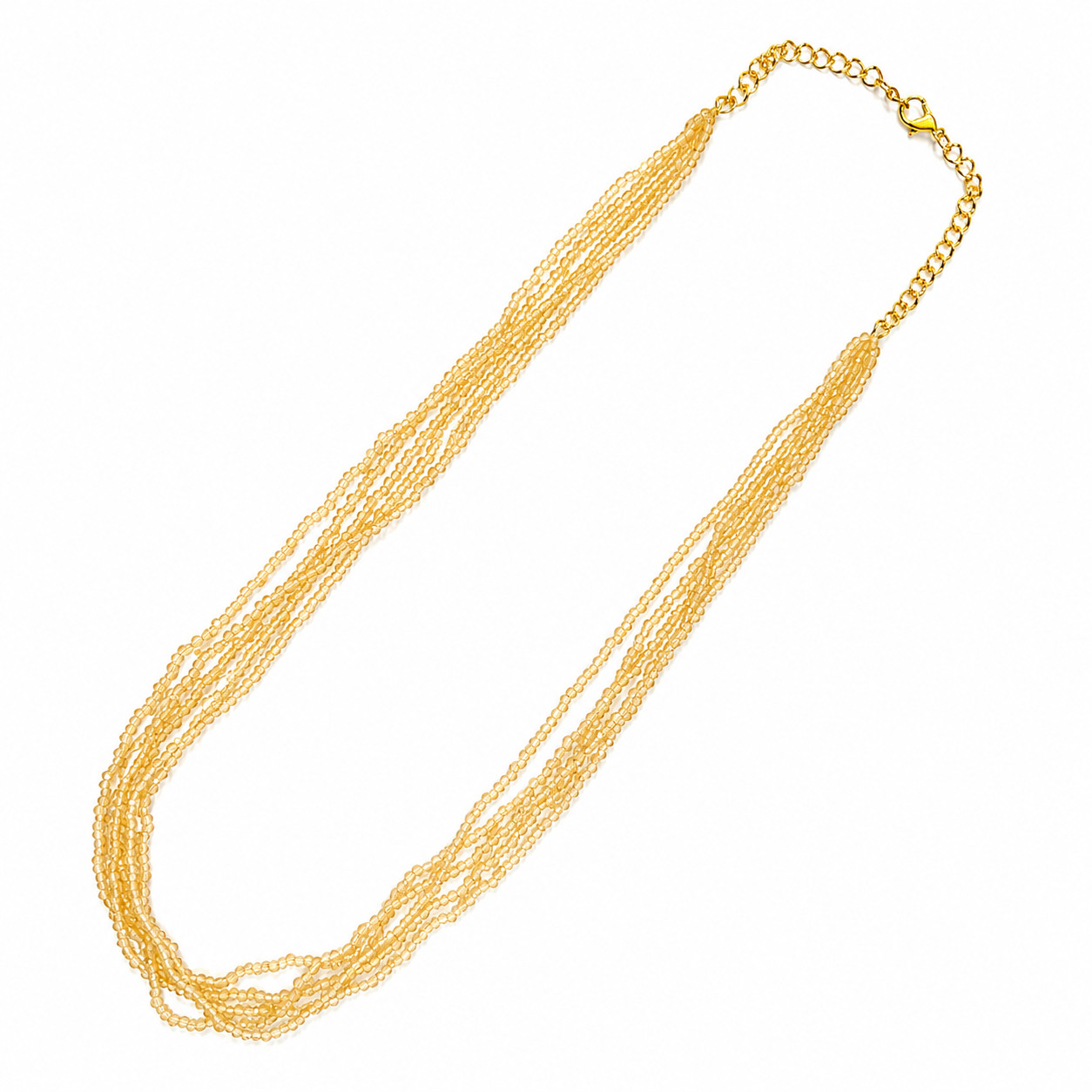 Swarnim Yellow Micro Crystal Beads Chain | JewelOn