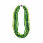 Haritika Green Crystal Beaded Necklace with Magnetic Closure | JewelOn