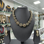 Kali Sangam Black Fusion Stone Mala Necklace Jewellery Set | JewelOn