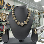 Shwetamani White Fusion Stone Mala Necklace Jewellery Set | JewelOn