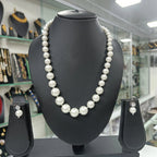 Lily Elegant White Pearl Necklace Set