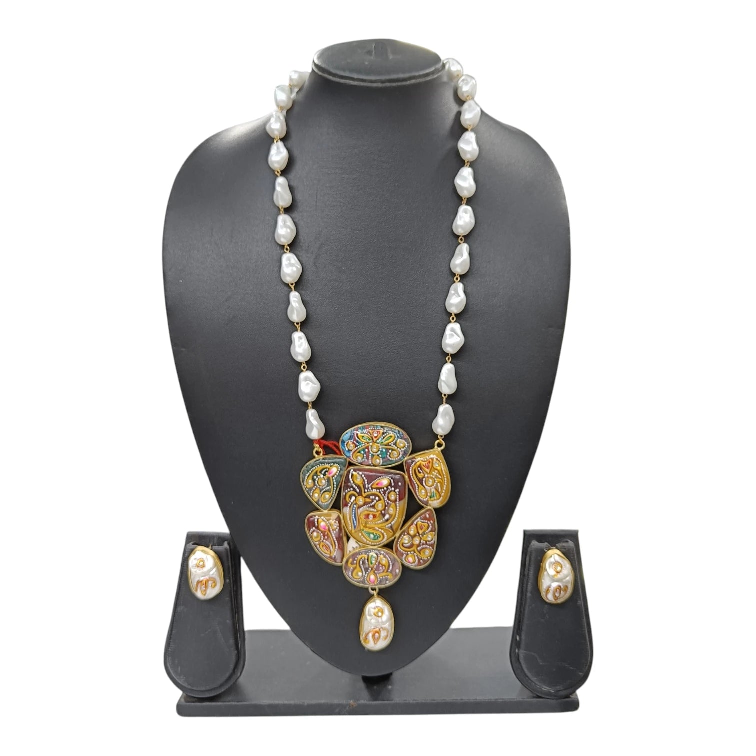 Tanjor Pendant Necklace Fusion Jewellery Set | JewelOn