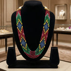 Ruchi Semi-Precious Multicolour 7-Line Necklace