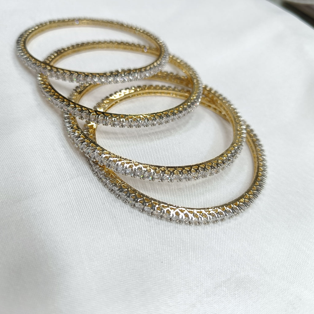 Swarnim American Diamond Bangle Set | JewelOn