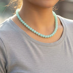 Mint Green Glass Moti Mala | JewelOn
