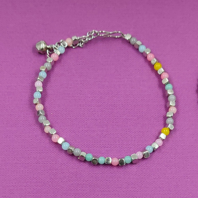 Rangdhara Mix Colour Moti Anklet | JewelOn