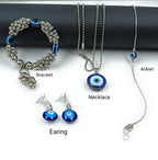 Nazar Kavach Evil Eye Necklace Earring Bracelet Anklet Combo | JewelOn