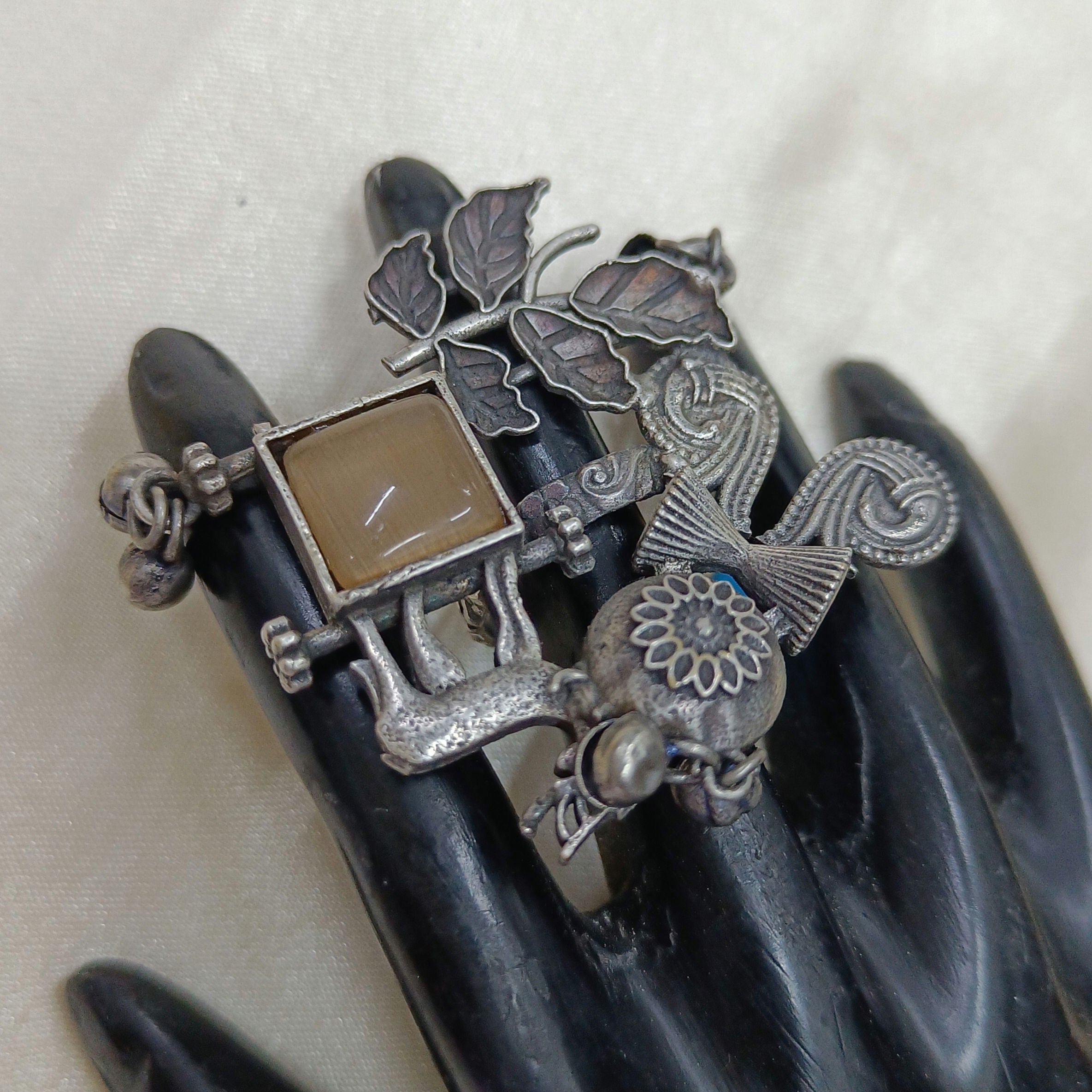 Signature Oxidised Silver Plated Ring