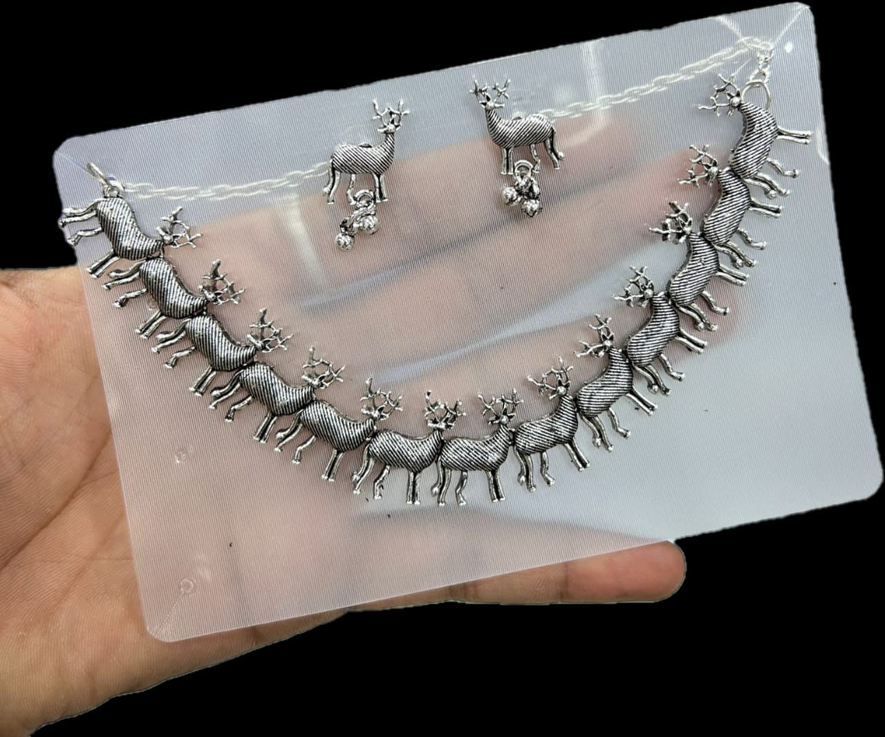 Oxidise Deer Necklace