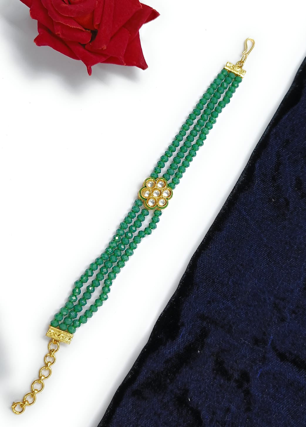 Polished Tone Kundan Bracelet