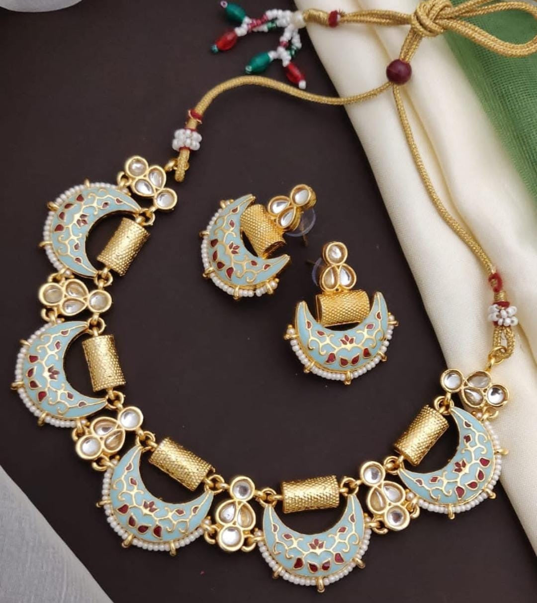 Beautiful Necklace Set (Sky Blue)