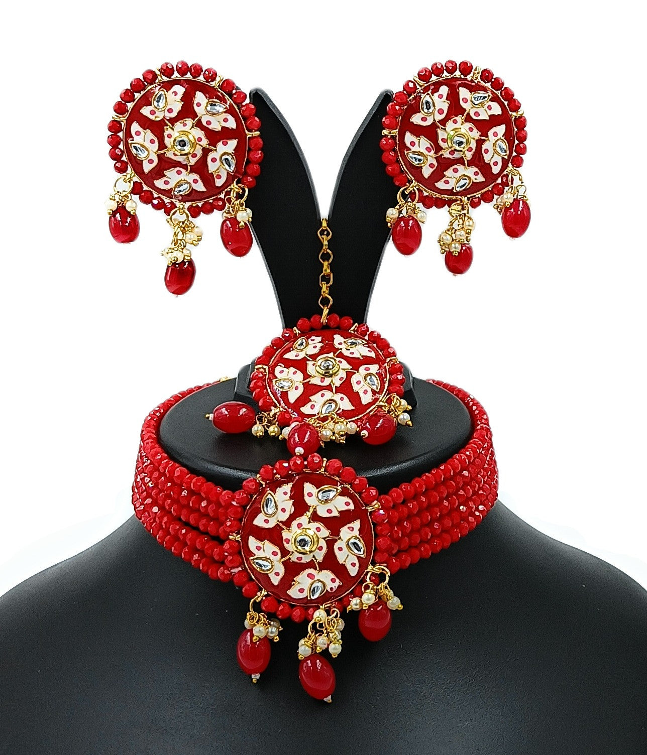 Vintage Meenakari ChokermRed