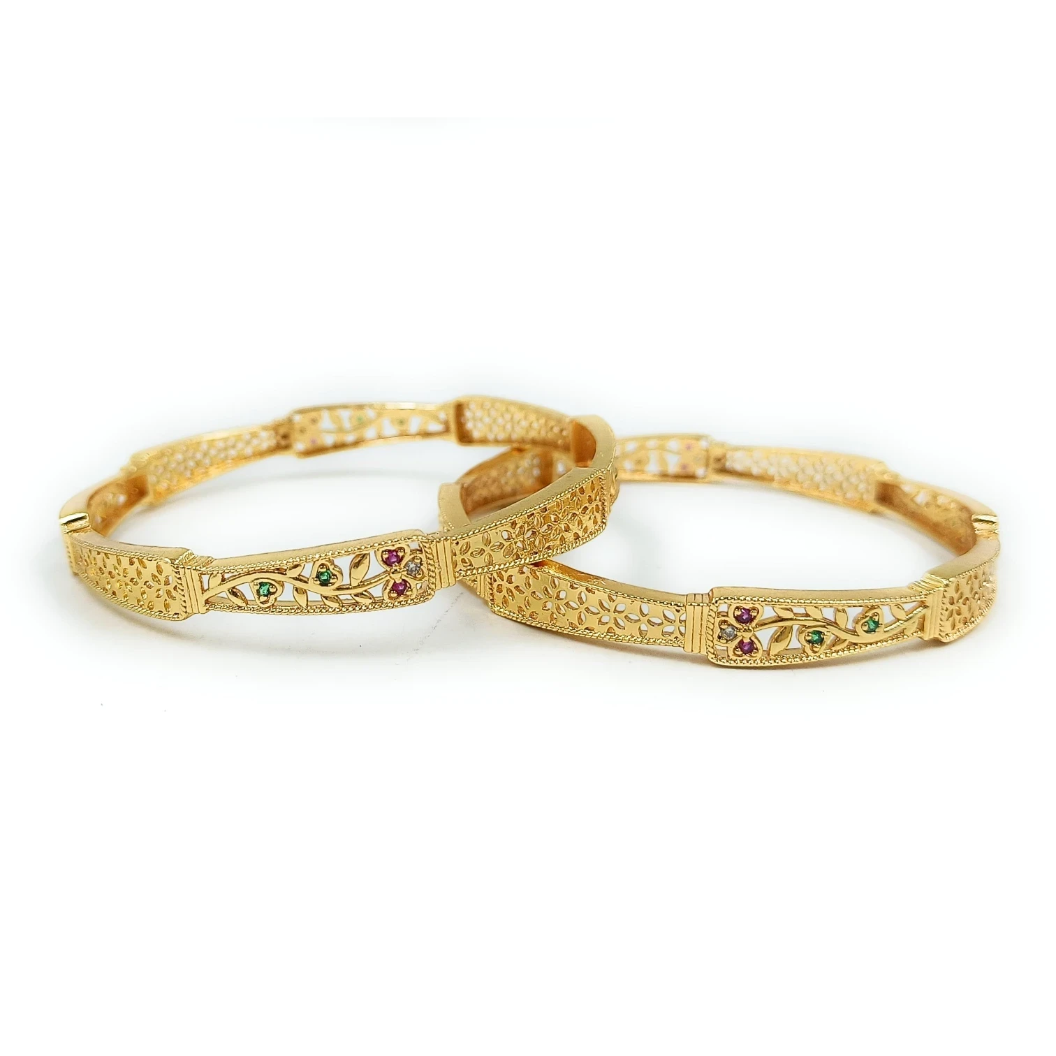 Kalinda Gold Plated Artificial Bangles Set for Women | JewelOn
