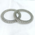 Rajatrekha American DiamondSilver Kada Bangle | JewelOn