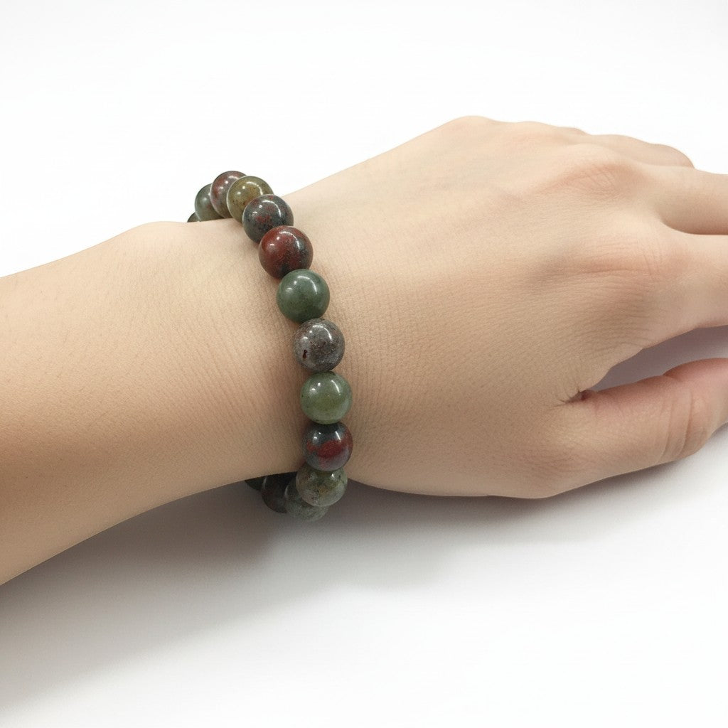 Bloodstone 8mm Crystal Bracelet for Men and Women | JewelOn