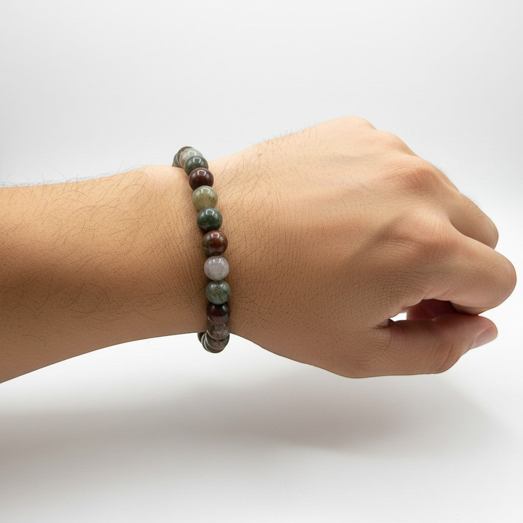 Bloodstone 8mm Crystal Bracelet for Men and Women | JewelOn