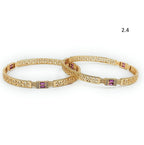 Éclat Gold Plated Bangles Set for Women | JewelOn