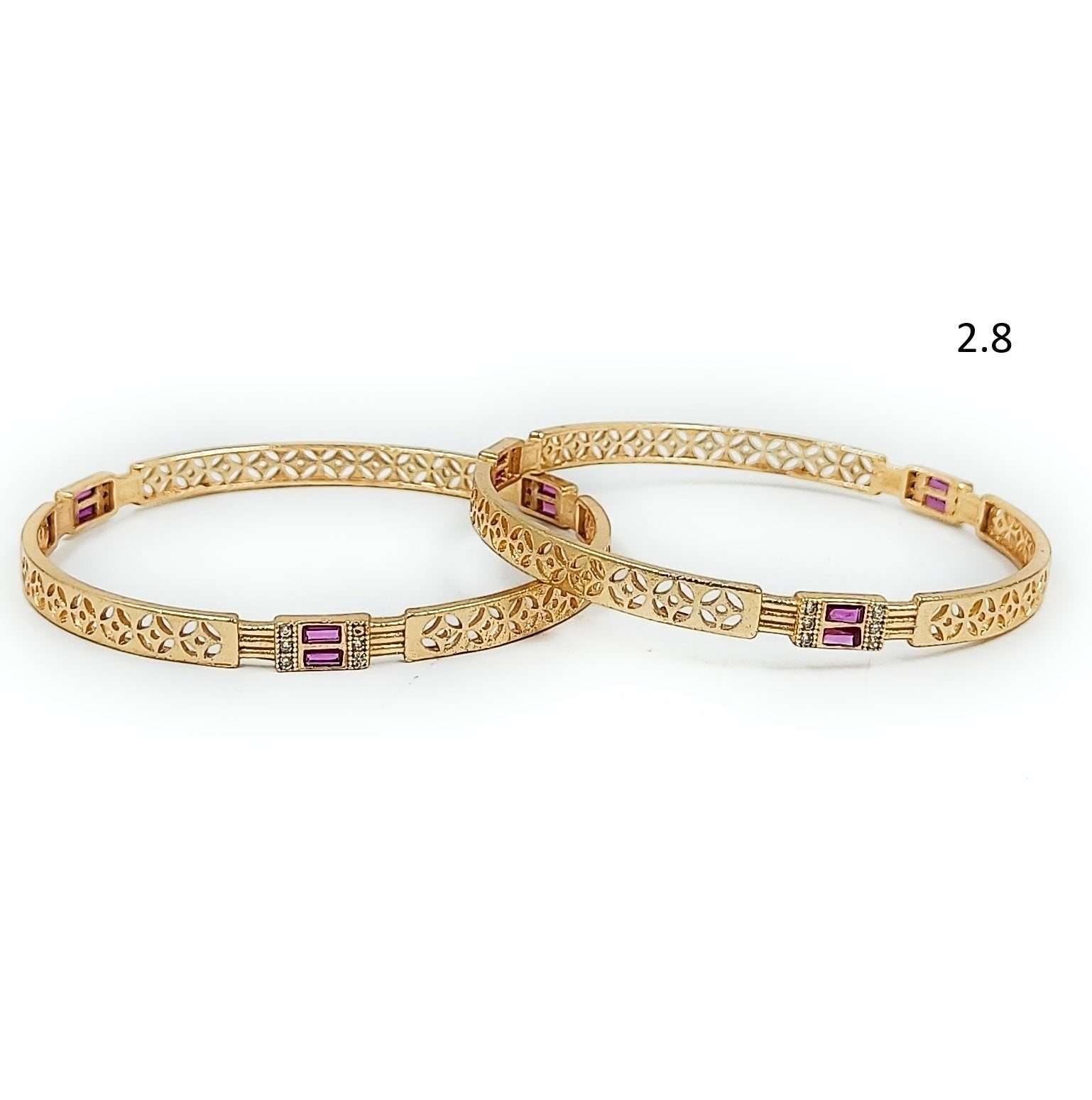 Éclat Gold Plated Bangles Set for Women | JewelOn