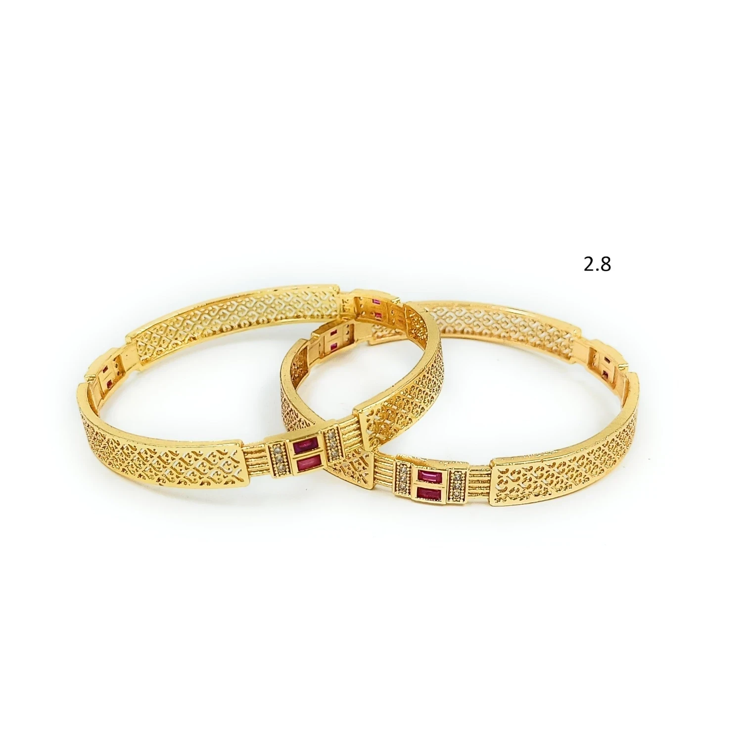 Thalia Gold Plated Bangles Set for Women | JewelOn