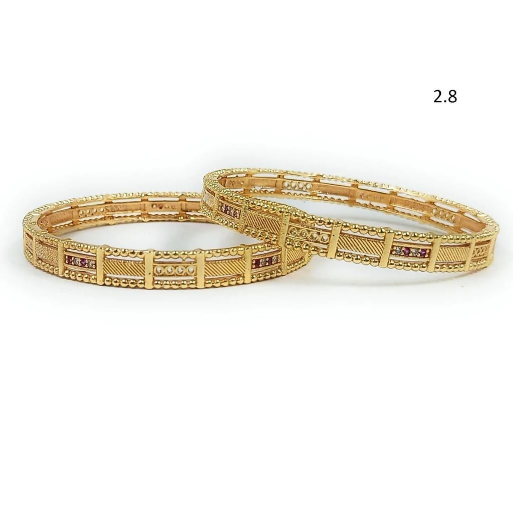 Priya Gold Plated Bangles Set for Women | JewelOn