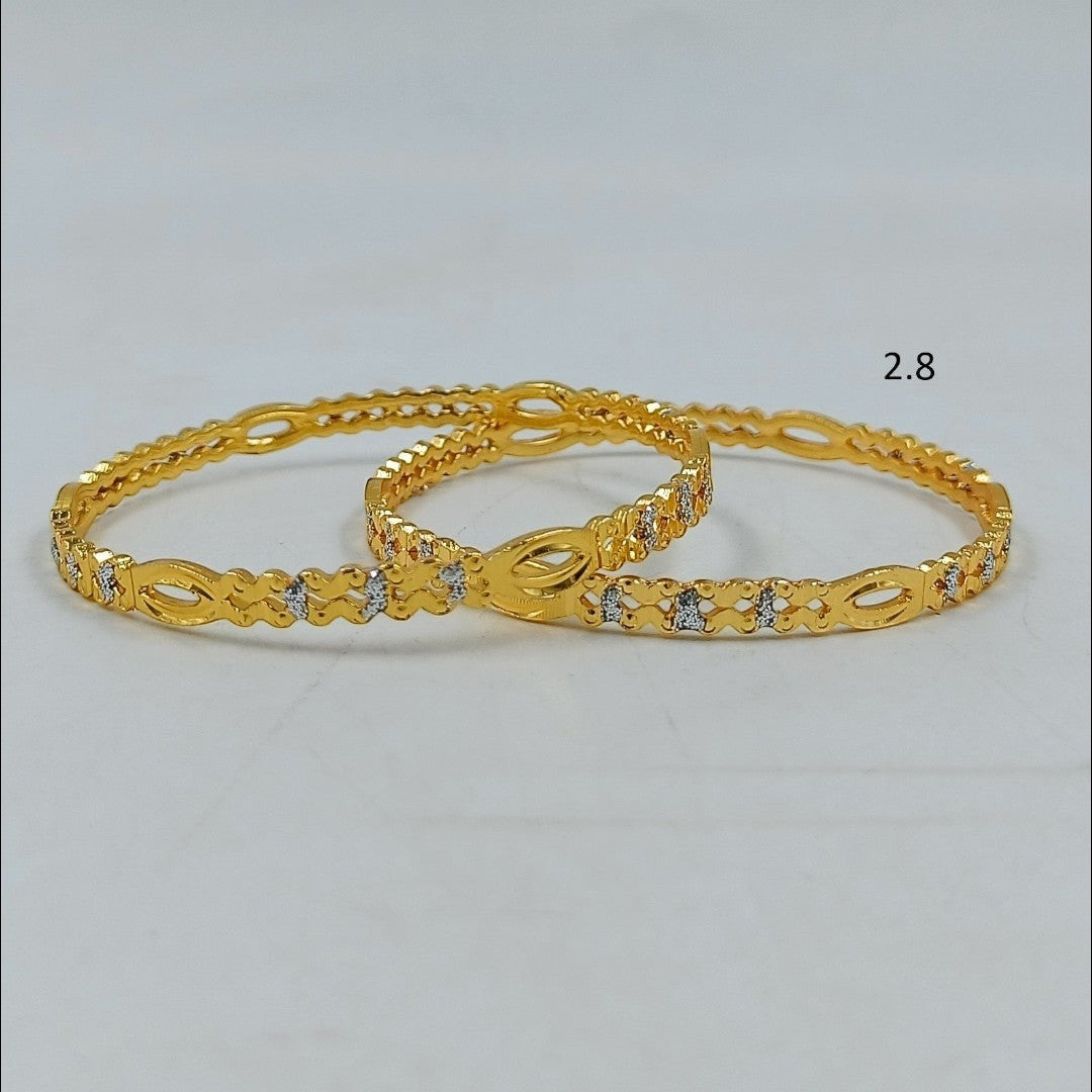 Noor Gold Plated Bangles Set for Women | JewelOn