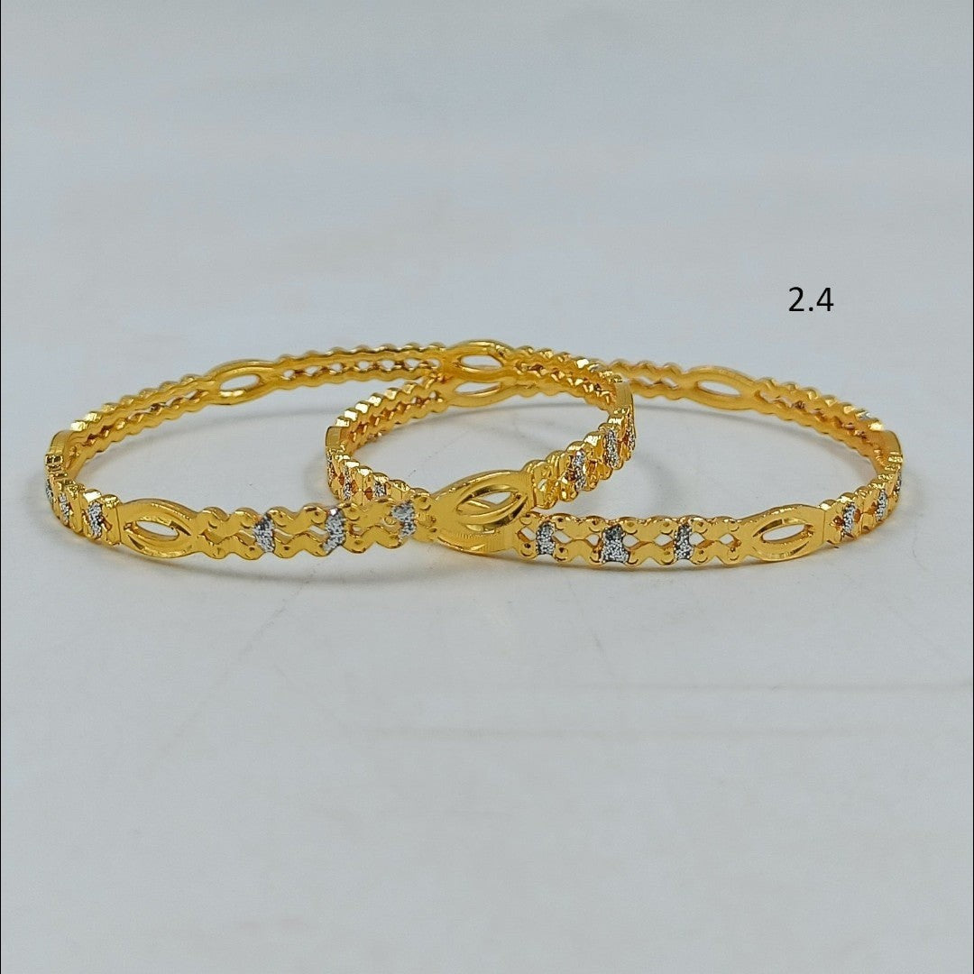 Noor Gold Plated Bangles Set for Women | JewelOn