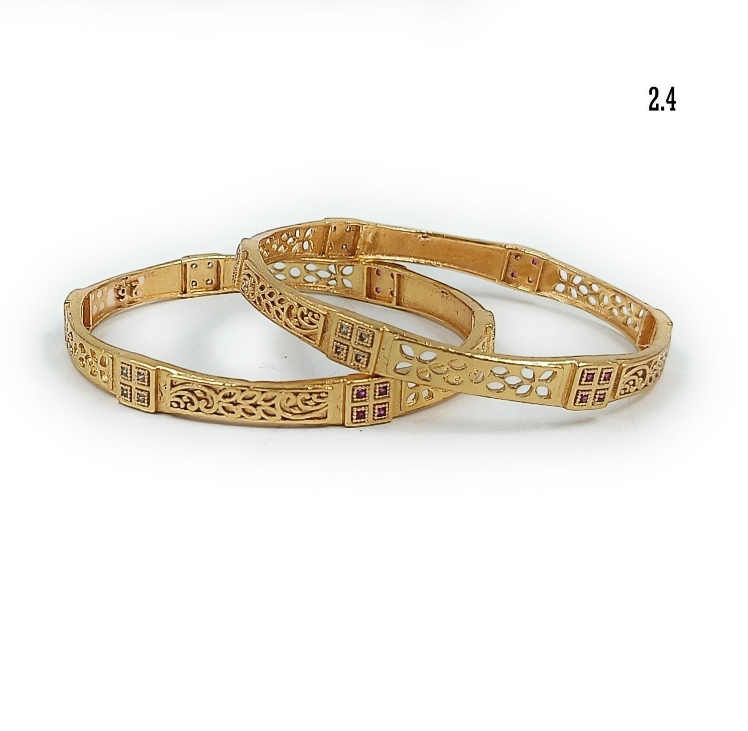 Aurelia Gold Plated Bangles Set for Women | JewelOn