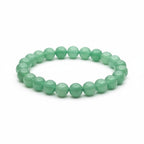 JewelOn green aventurine 8mm crystal bead bracelet for men and women, elastic stretch bracelet