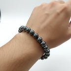 Hematite 8mm Crystal Bracelet for Men and Women | JewelOn