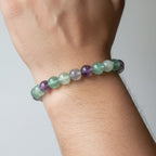 Multi Fluorite 8mm Crystal Bracelet for Men and Women | JewelOn