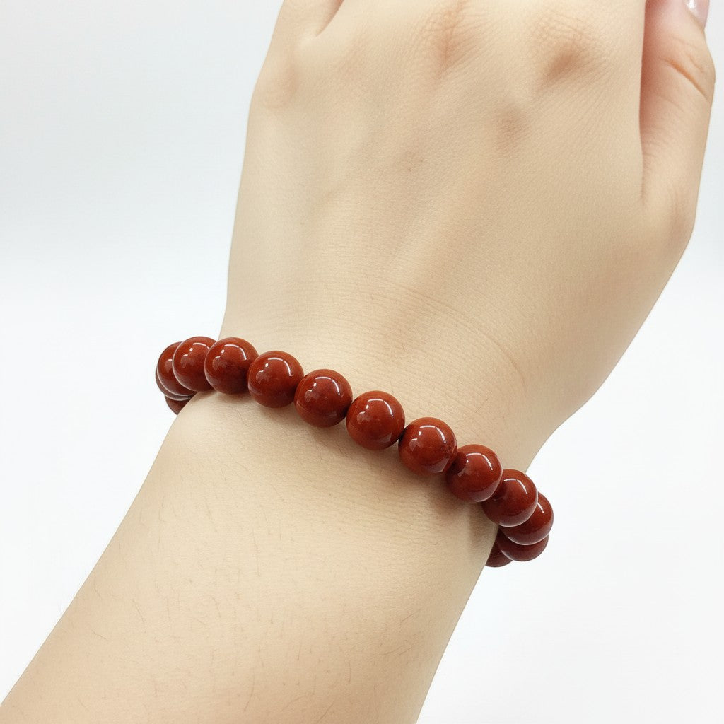 Red Jasper 8mm Crystal Bracelet for Men and Women | JewelOn