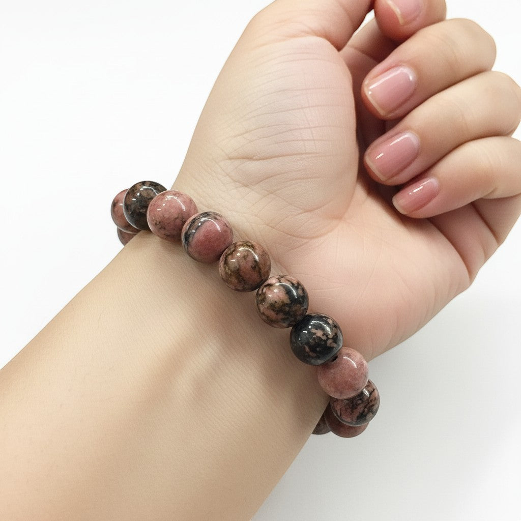 Rhodonite 8mm Crystal Bracelet for Men and Women | JewelOn
