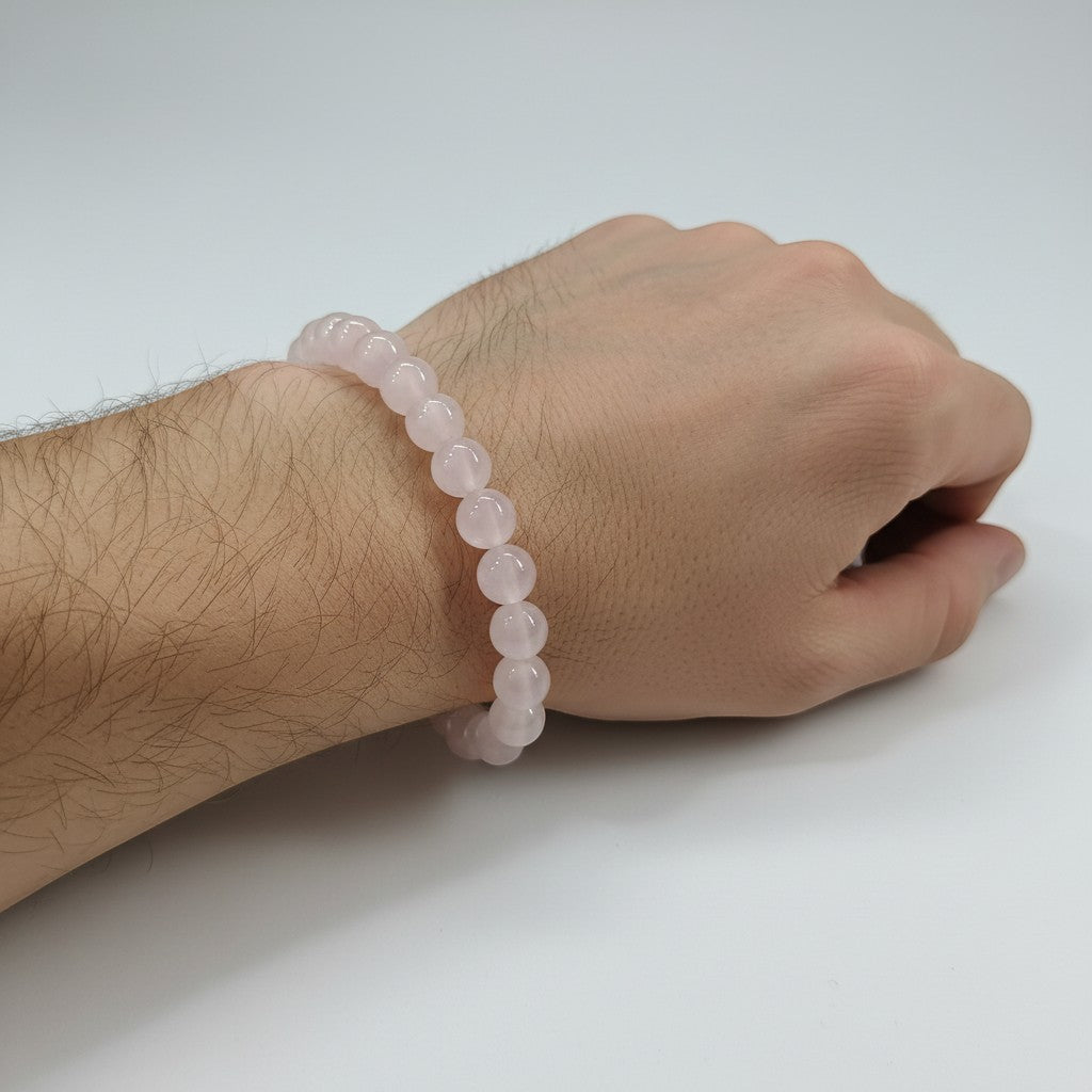 Rose Quartz 8mm Crystal Bracelet for Men and Women | JewelOn